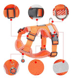 Ademend Klein Hondentuig En Riem set reflecterend