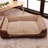 Wasbare gevoerde pluche hondenmand