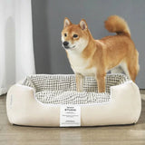 Wasbare gevoerde pluche hondenmand