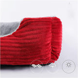 Hondenmand Kalmerend Vierkant Pluche Anti-Slip Met Verhoogde Rand