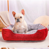 Hondenmand Kalmerend Vierkant Pluche Anti-Slip Met Verhoogde Rand