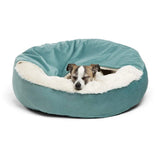 Orthopedisch Donut honden bed Met Kap Deken Om Weg Te Kruipen