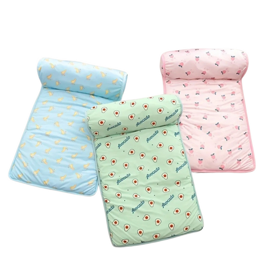 Verkoelend Hondenbed Met Kussen Zelfkoelend Comfortabel Pluche Ondersteuning Lichtgewicht Draagbaar